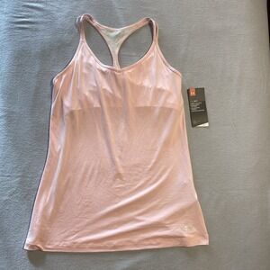 Under Armour HeatGear Lightweight Racerback Sport Tank Scoop Neck Pink M